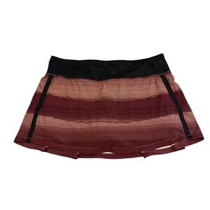 Lululemon Athletica Black and Red Striped  Skirt